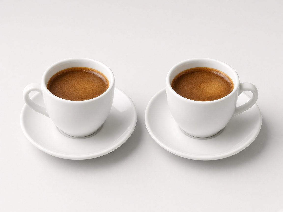 Deux tasses à expresso blanches