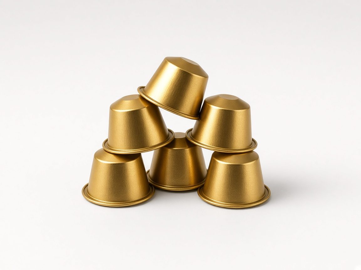 Capsules en aluminium dorées