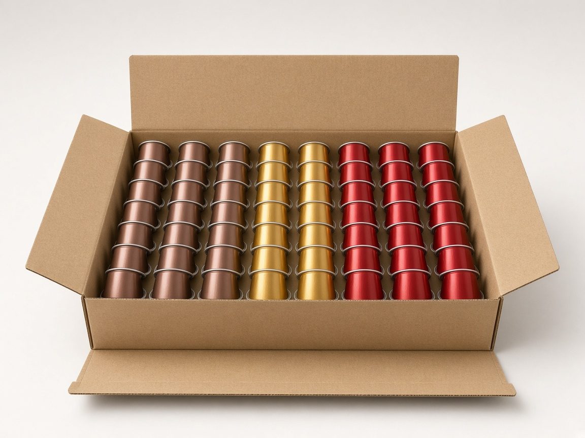 Coffret de capsules de différentes couleurs