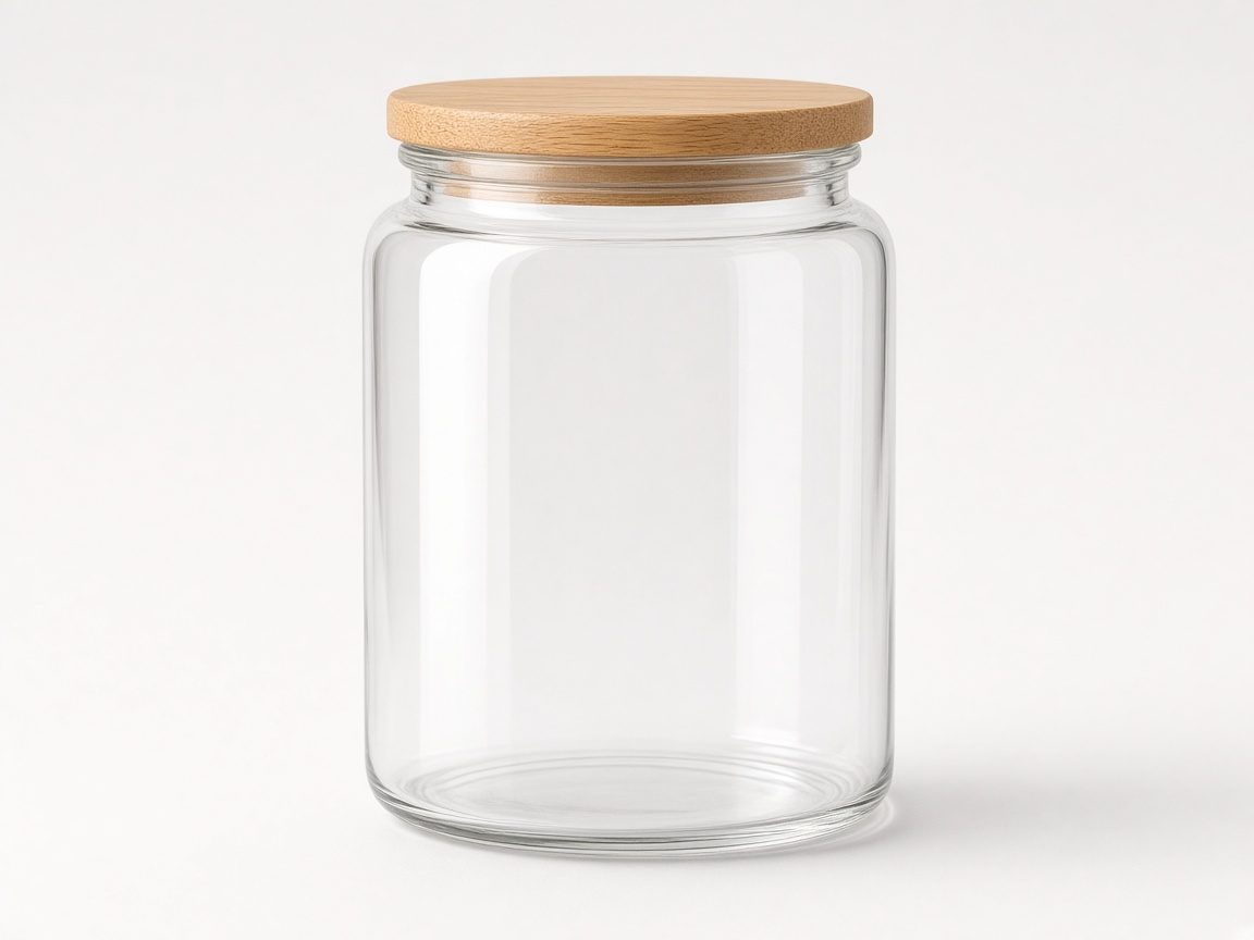 Bocal en verre avec couvercle