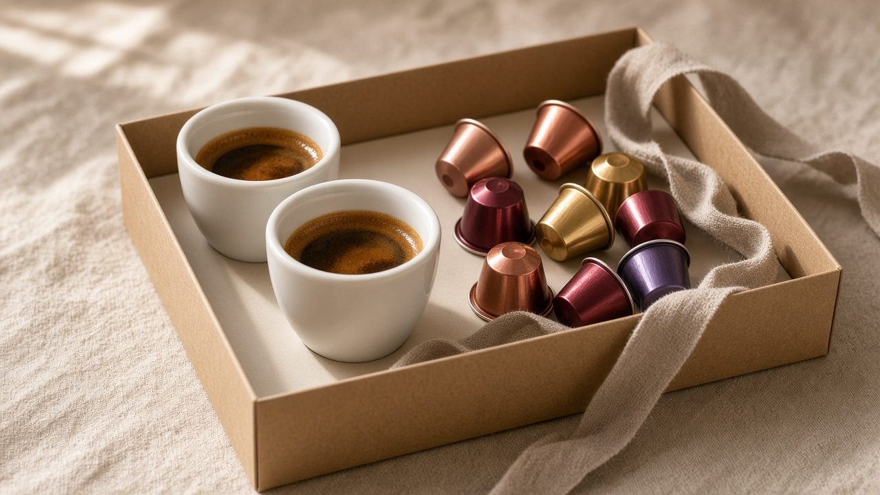 Coffret cadeau avec tasses et capsules